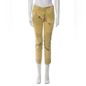 Nili Lotan Yellow and Brown Skinny Jeans